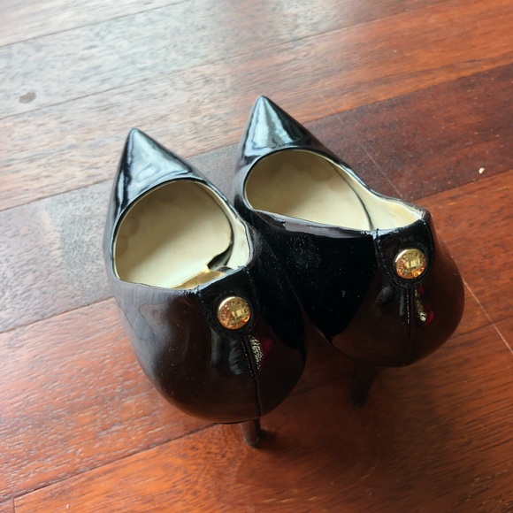 Mk Michael Kors pumps heels patent size 6.5 black - Picture 2 of 4
